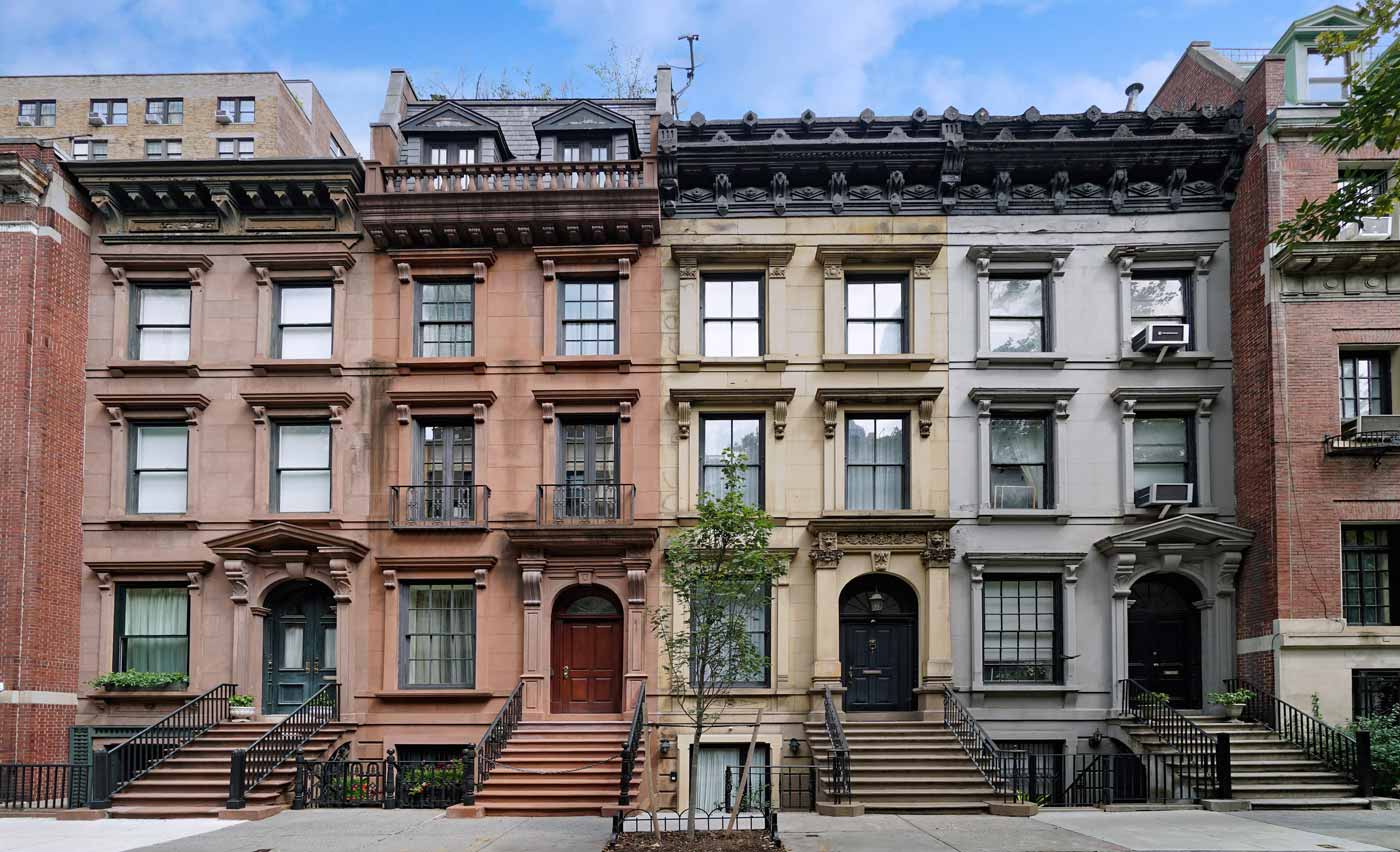 row of brownstones